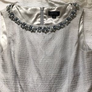 Tahari Silver Cocktail Dress